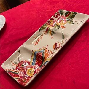 VIDA Ceramic Dish with Rose Print